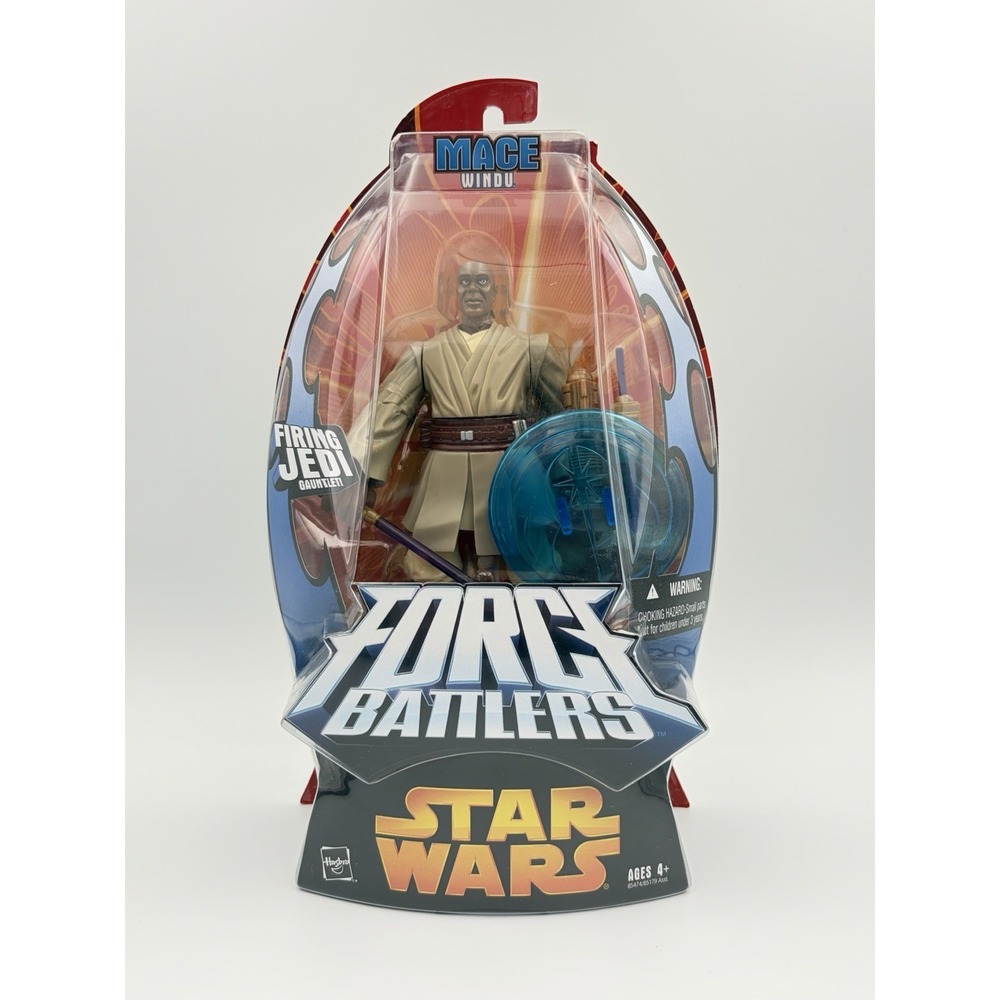 Star Wars Force Battlers Mace Windu Action Figure Vintage 2005 Hasbro New in Box